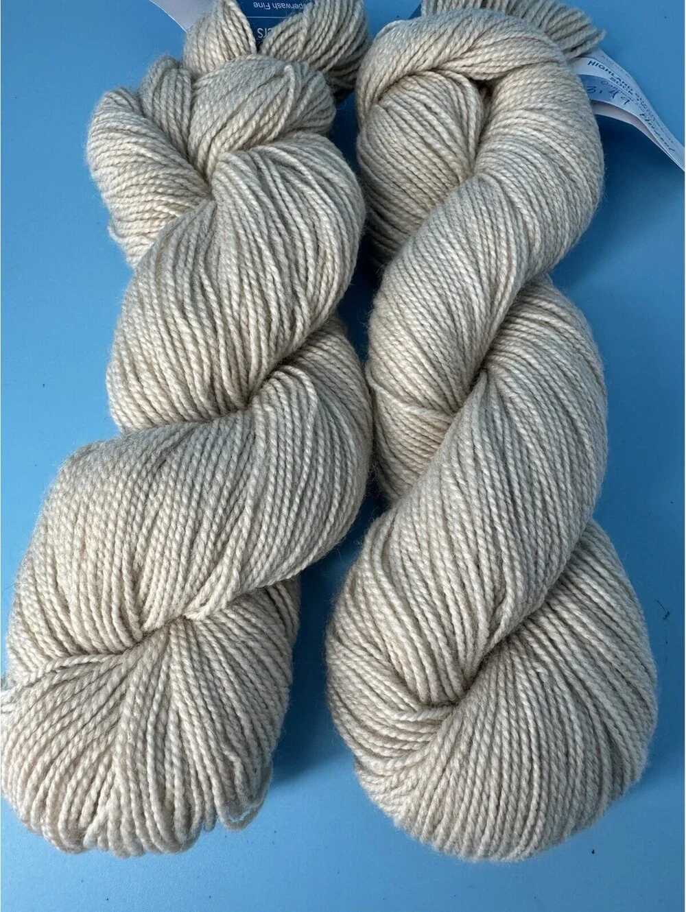 2 Cloudborn Highland Superwash Sock Twist Yarn Oatmeal Heather Dye Lot 24-E